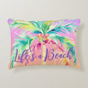 Tropical Sunset Palm Tree Life ist ein Strand Dekokissen
