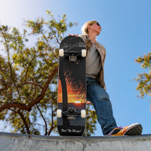 Tropical Sunset Palm Tree Personalize Skateboard