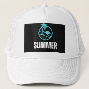 Tropical Sunset Palm Tree Summer Baseball Cap - Be Truckerkappe