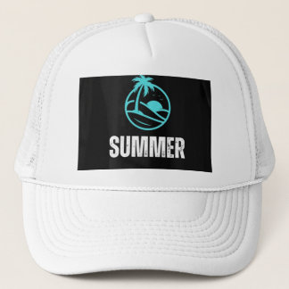 Tropical Sunset Palm Tree Summer Baseball Cap - Be Truckerkappe