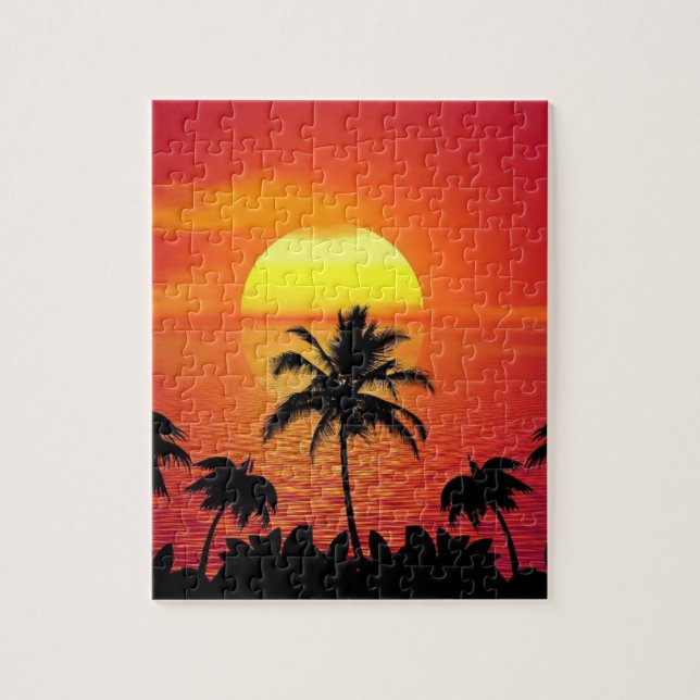 TROPICAL SUNSET PARADISE-Puzzle Puzzle (Vertikal)