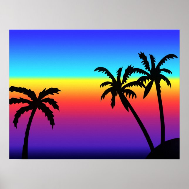 Tropical Sunset Poster (Vorne)