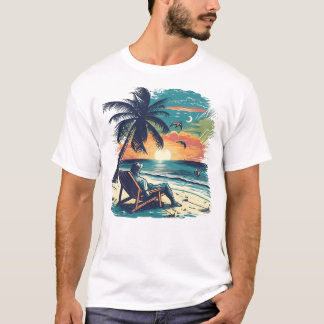 Tropical Sunset Serenity 🌅 🌴 T-Shirt