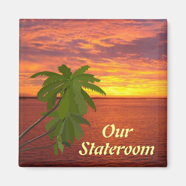 Tropical Sunset Stateroom Door Marker q. Magnet (Vorne)