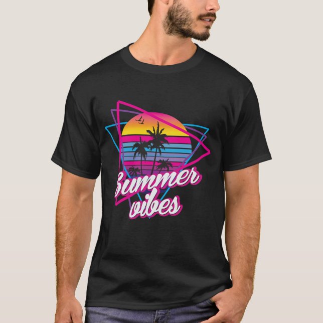 Tropical Sunset Summer Vibes T - Shirt (Vorderseite)