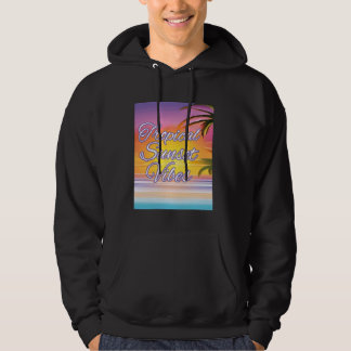 Tropical Sunset Vibes Abgeschiedener Strand und Ru Hoodie
