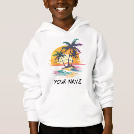 Tropical Sunset Vibes - Palmen Trees & Beach Desig Hoodie