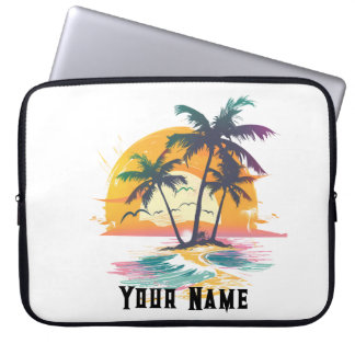 Tropical Sunset Vibes - Palmen Trees & Beach Desig Laptopschutzhülle