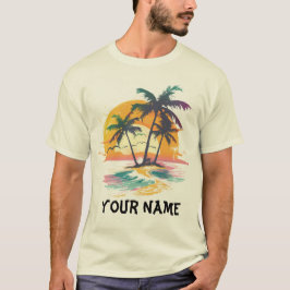 Tropical Sunset Vibes - Palmen Trees & Beach Desig T-Shirt