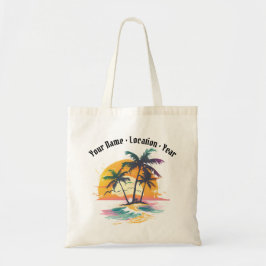 Tropical Sunset Vibes - Palmen Trees & Beach Desig Tragetasche