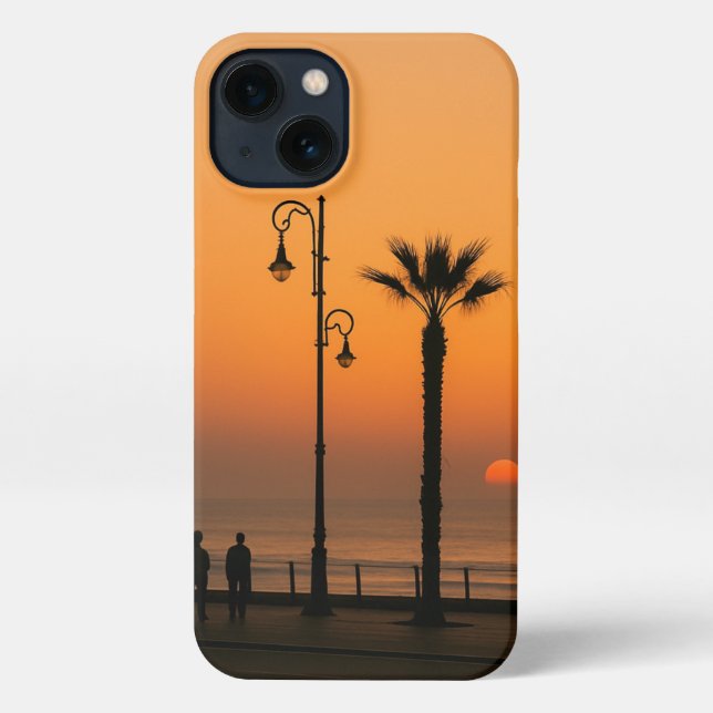 Tropical Sunset Vibes - Premium Palm Tree Telefon  iPhone Hülle (Rückseite)