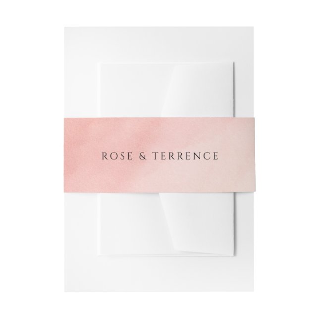 Tropical Sunset Watercolor Elegant Wedding Einladungsbanderole (Vorderseite Beispiel)