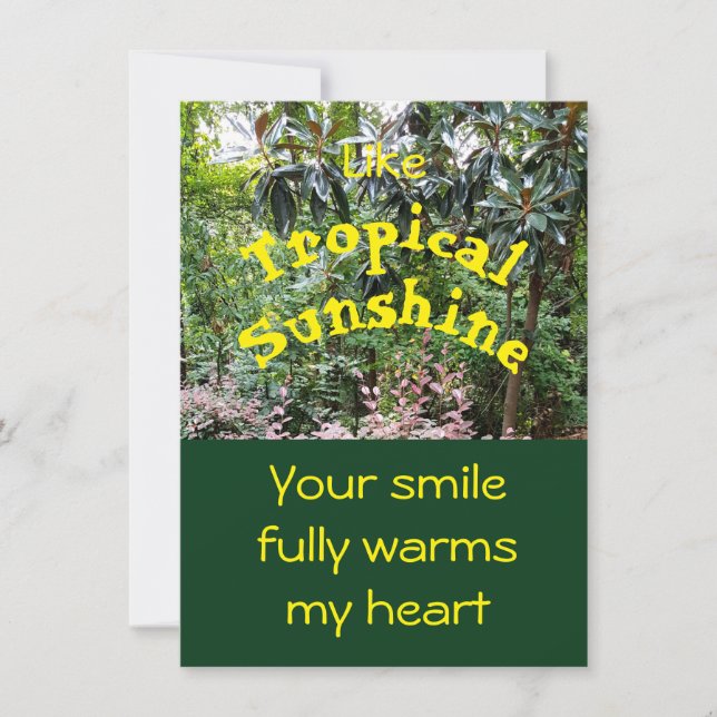 Tropical Sunshine Flat Grußkarte (Vorderseite)