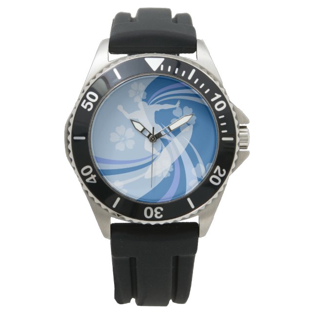 Tropical Surf Blue Armbanduhr (Vorderseite)