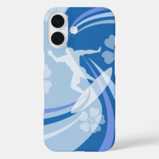 Tropical Surf Blue iPhone 16 Hülle