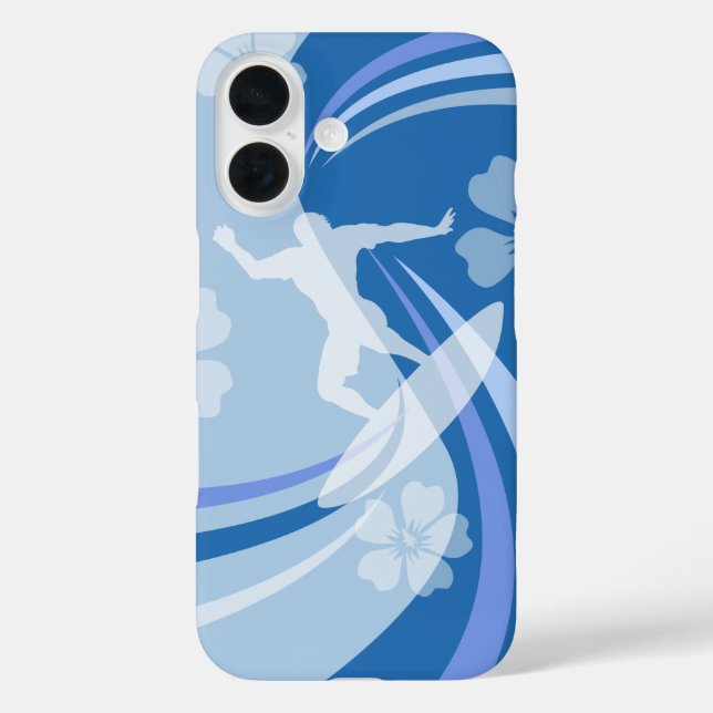 Tropical Surf Blue Case-Mate iPhone Hülle (Rückseite)