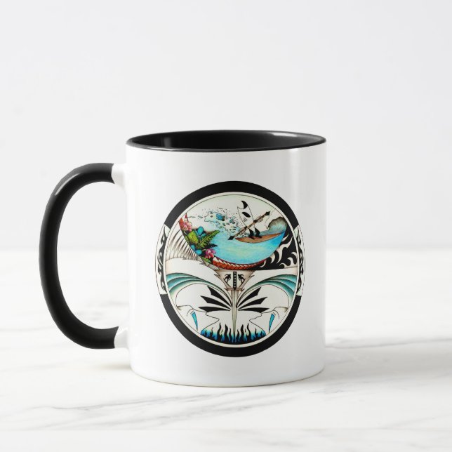 Tropical Surf Mandala Tasse (Links)