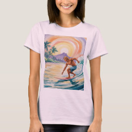 Tropical Surfing Sunset Oatmehl Tri-Blend-T - Shir T-Shirt
