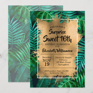 Tropical Sweet 16. Geburtstag Einladungen