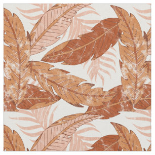 Tropical Terracotta Palm Blätter Muster Stoff