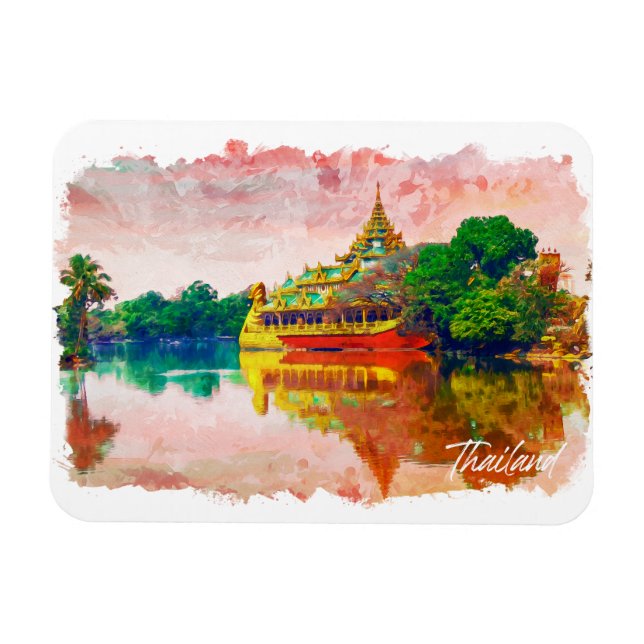 Tropical Thailand Beach Paradise Magnet (Horizontal)