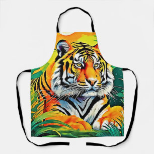 Tropical Tiger Art Schürze