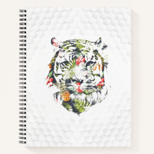 TROPICAL TIGER Graph Paper Spiral Notebook Notizbuch