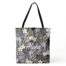 Tropical Tiger Hawaiian Palm Jungle Beach Bag