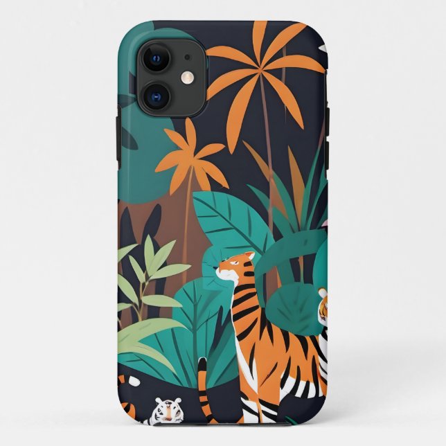 Tropical Tiger Trio Case-Mate iPhone Hülle (Rückseite)