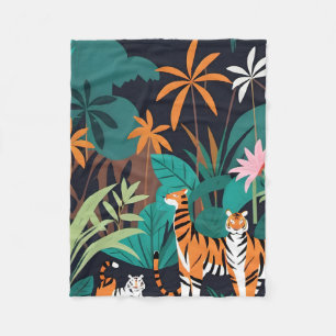 Tropical Tiger Trio Fleecedecke