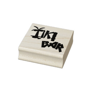 Tropical Tiki Bar Gummistempel