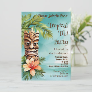 Tropical Tiki Party Einladung
