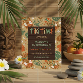 Tropical Tiki Party Geburtstag Einladung