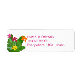 Tropical Tiki Return Address Label