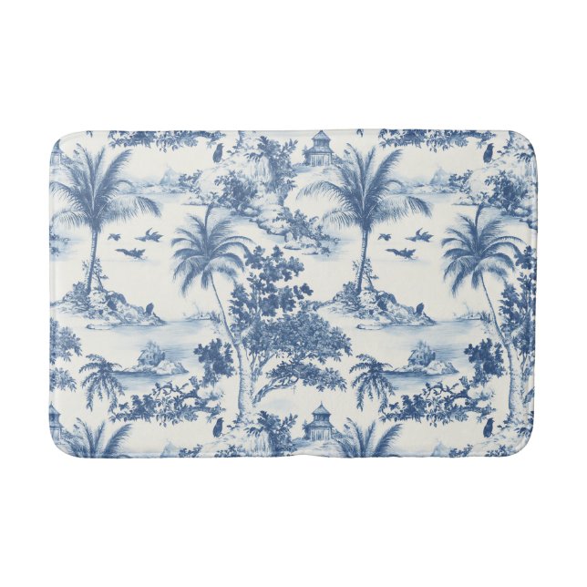 Tropical Toile De Jouy Badematte (Vorderseite)