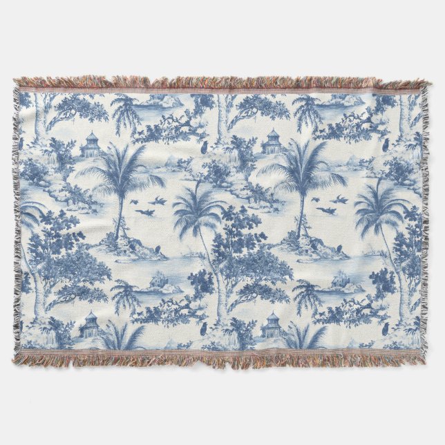 Tropical Toile De Jouy Decke (Vorderseite)