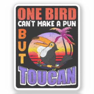 Tropical Toucan Bird Vintag Funny Toucan Bird Pub Aufkleber