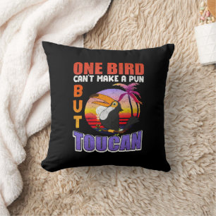 Tropical Toucan Bird Vintag Funny Toucan Bird Pub Kissen