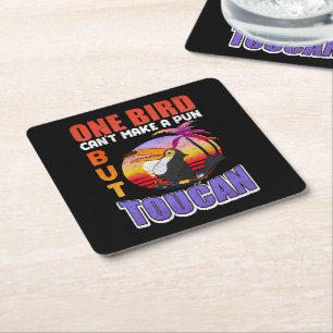 Tropical Toucan Bird Vintag Funny Toucan Bird Pub Rechteckiger Pappuntersetzer