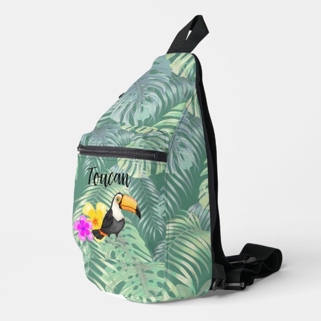 Tropical Toucan Design Sling Bag (Rechte Ecke)