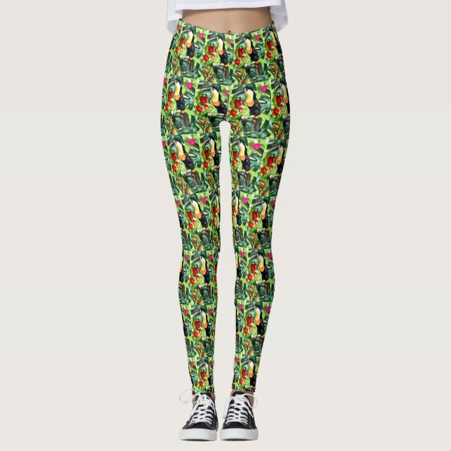 Tropical Toucan Paradise Leggings (Vorderseite)