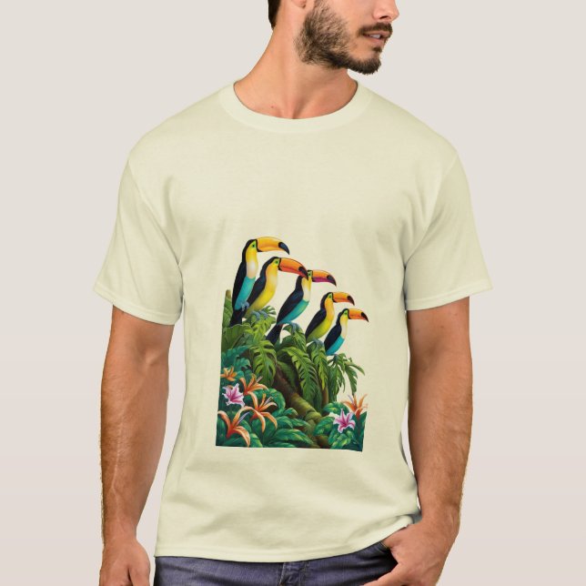 Tropical Toucan Paradise T-Shirt (Vorderseite)