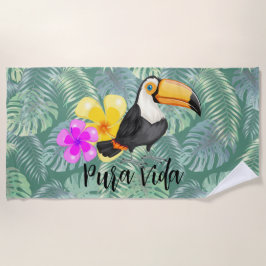 Tropical Toucan Pura Vida Design Strandtuch