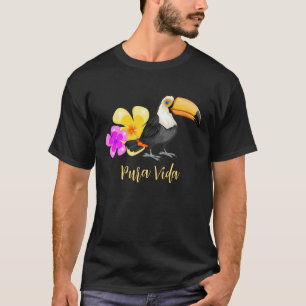 Tropical Toucan Pura Vida Design T-Shirt
