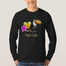 Tropical Toucan Pura Vida Design TeeShirt T - Shir