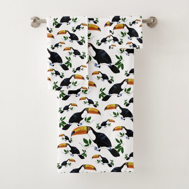 Tropical Toucans - Playful Jungle Badhandtuch Set (Insitu)