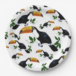 Tropical Toucans - Playful Jungle Pappteller