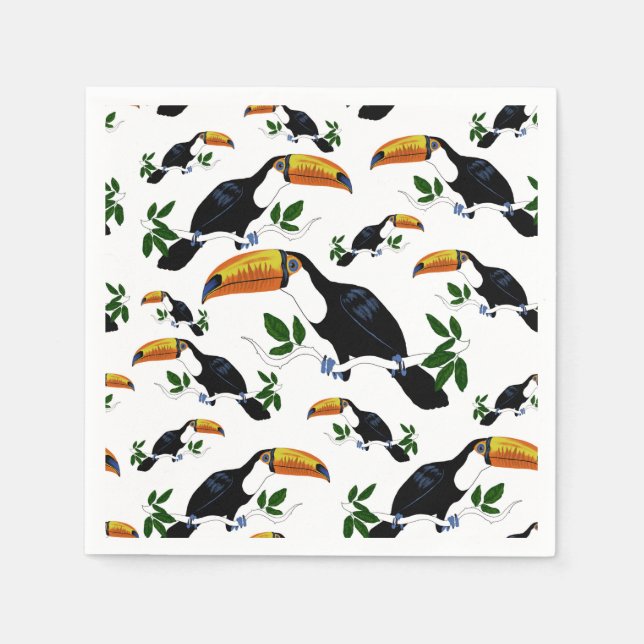 Tropical Toucans - Playful Jungle Serviette (Vorderseite)