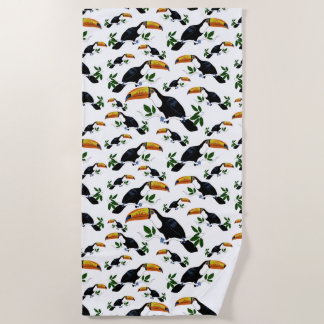 Tropical Toucans - Playful Jungle Strandtuch