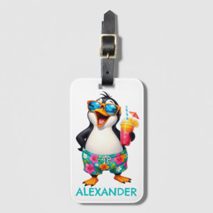 Tropical Travel Pinguin Personalisieren Gepäckanhänger